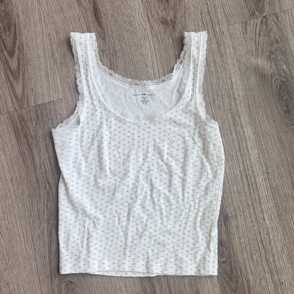 Brandy Melville White Lace Camisole